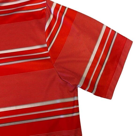 Jack Nicklaus Red, White, and Gray Striped StayDri Polo Size XL - Picture 5 of 12